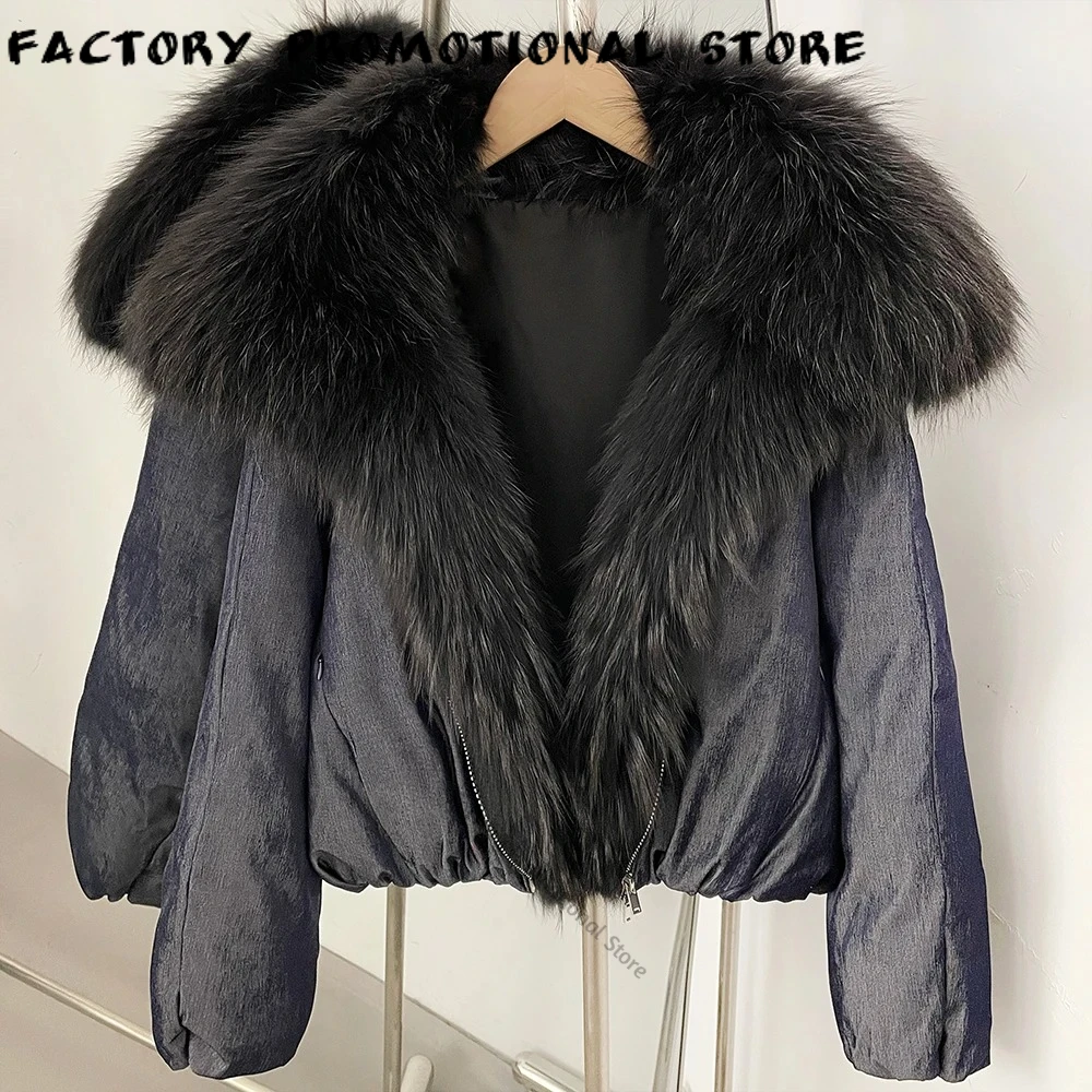 Women Winter Quilted Insulated Down Coat Large Fur Trim Lightweight Puffer Outerwear for Daily Commuting Seasonal Fashion Wear
