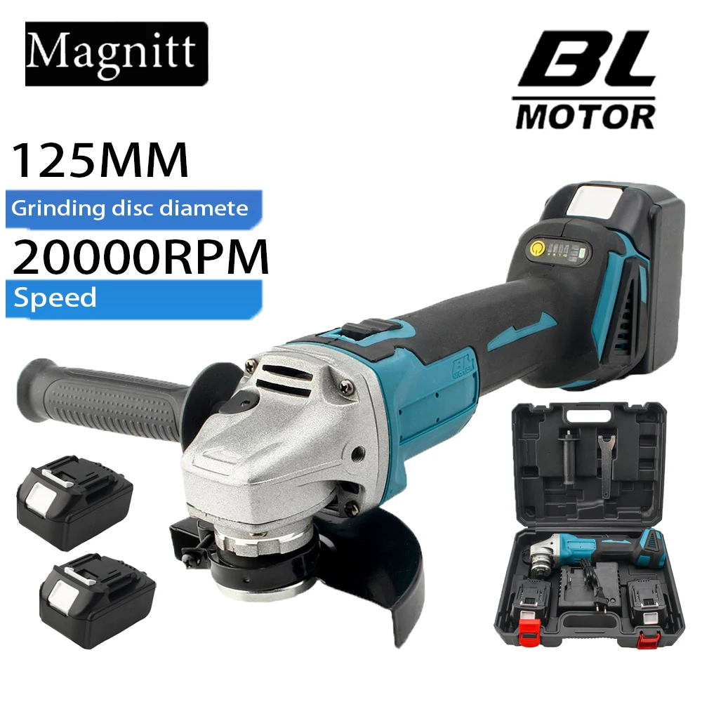 125MM Bürstenloser Elektrischer Winkelschleifer mit Variabler Geschwindigkeit M14 Schleifmaschine Schneidwerkzeug für Makita 18V Akku
