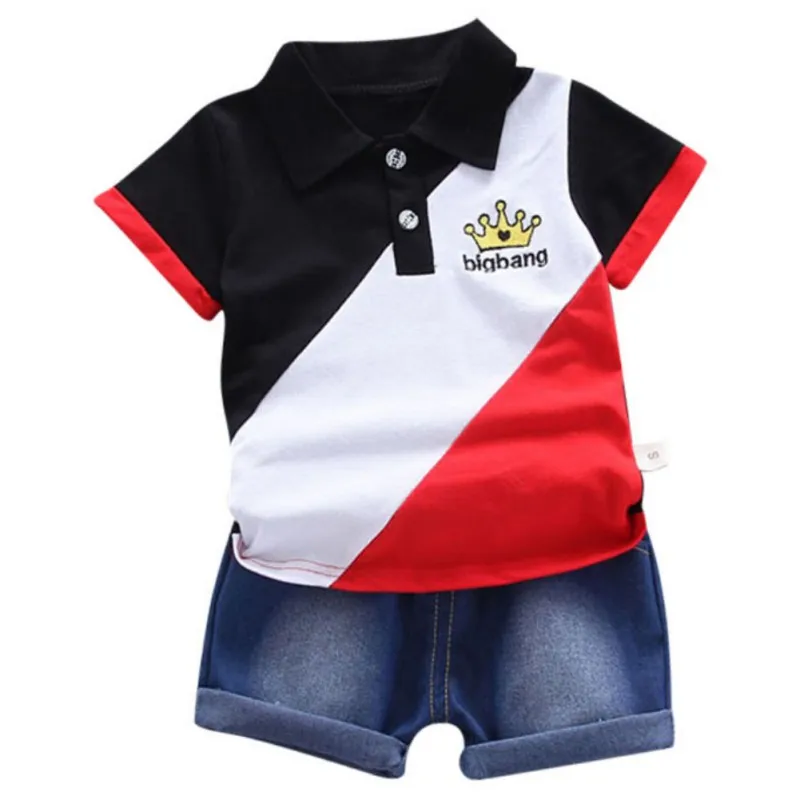 Summer Cool Pattern Children Kid\'s Sport Suit Baby Little Boy\'s Clothing Set Toddler Boys Formal Clothes Sets For 0.3-4Y