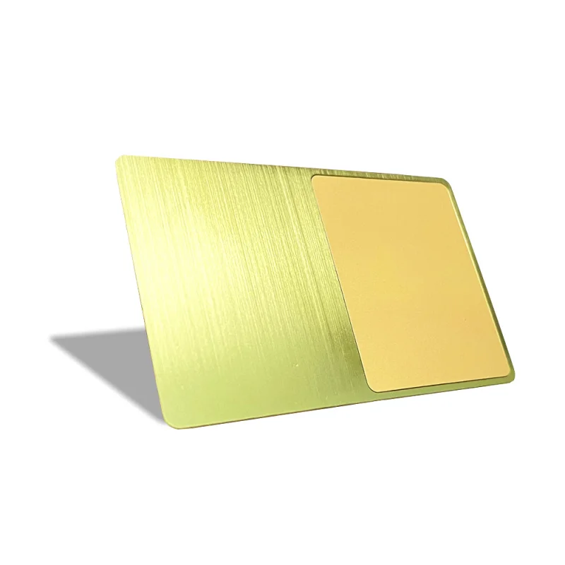 

Custom Laser Engraving 24k Gold Plated Nfc Card 13.56mhz Ntag213/ 215/216 Card Nfc Business Card Blank With Nfc