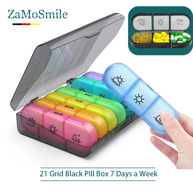 

Weekly Pill Organizer 3-Times-A-Day Portable 7 Day Pill Box Case with Large Separate Compartments to Hold Medication Pill Box