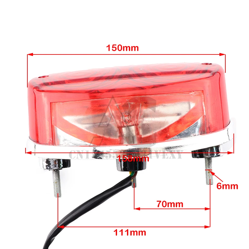 Motorbike Red LED Rear Tail Brake Light For 50 70 110 125cc ATV Quad Kart TaoTao Sunl Motorcycle Light