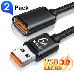 1.5m 6A USB 3.0 Extension Cable Female To Male Extender Cord High Speed Transmission Data Cable for Computer Camera TV Cable 1m