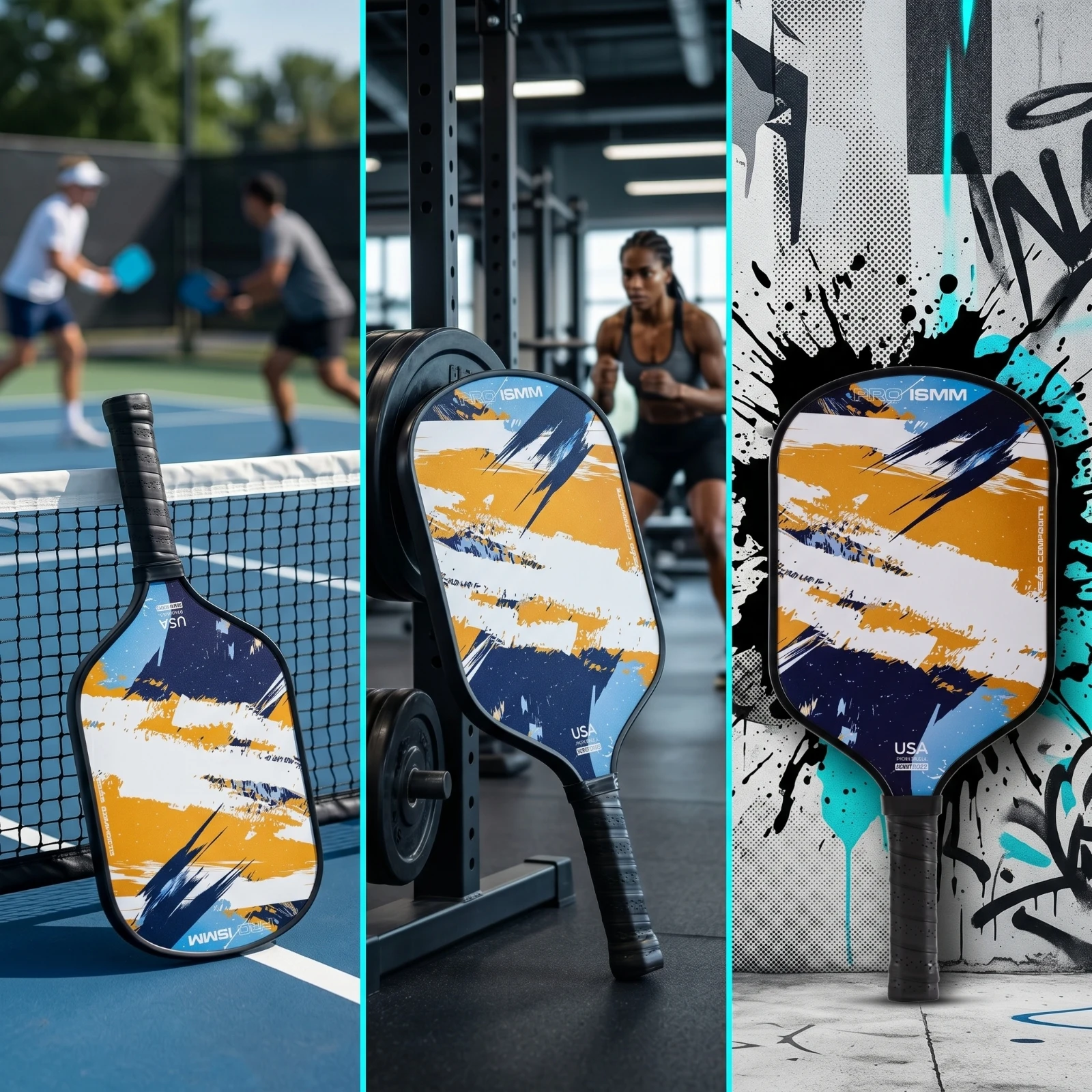 

Carbon Fiber Paddle Racket Black Rim Protector Paddle Racket with Perforated Grip Narrow Throat T700 Carbon Fiber