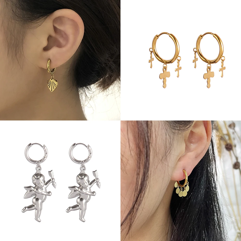 10pcs 316L Stainless Steel Earring Hooks with Loops