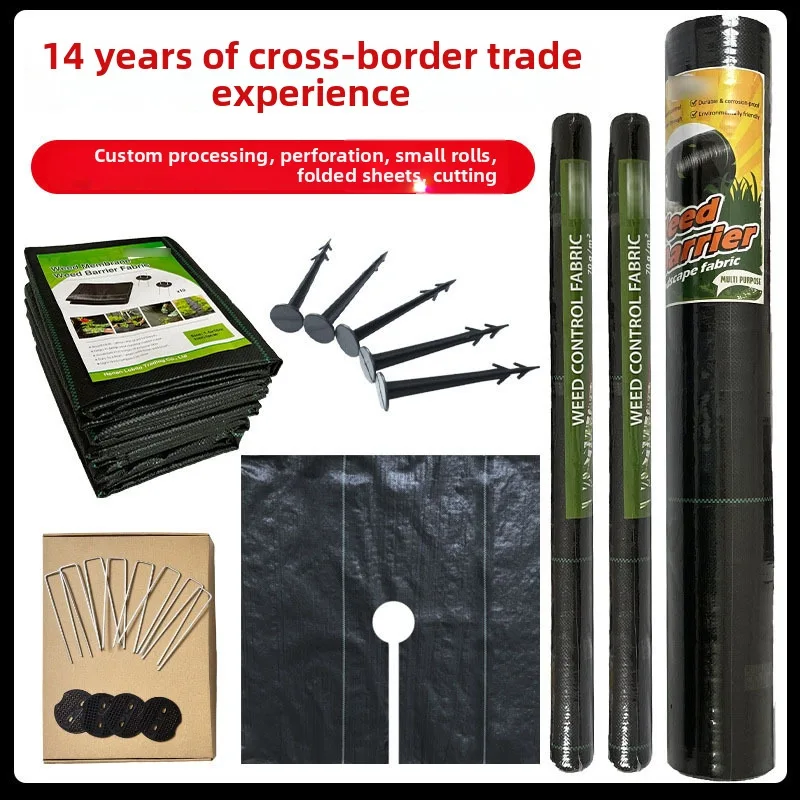 PP Duty Weed Control Geotextile Black Landscape Fabric Anti-Aging Durable for Garden Farm Plant Protection Weed Barrier