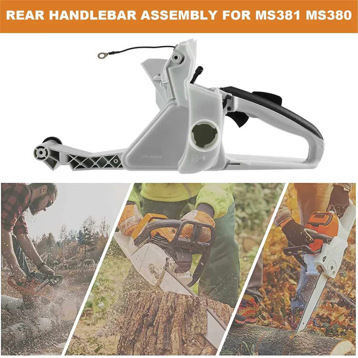 가스 연료 탱크 후면 후면 핸들, MS381 MS380 전기톱 1119 350 0854