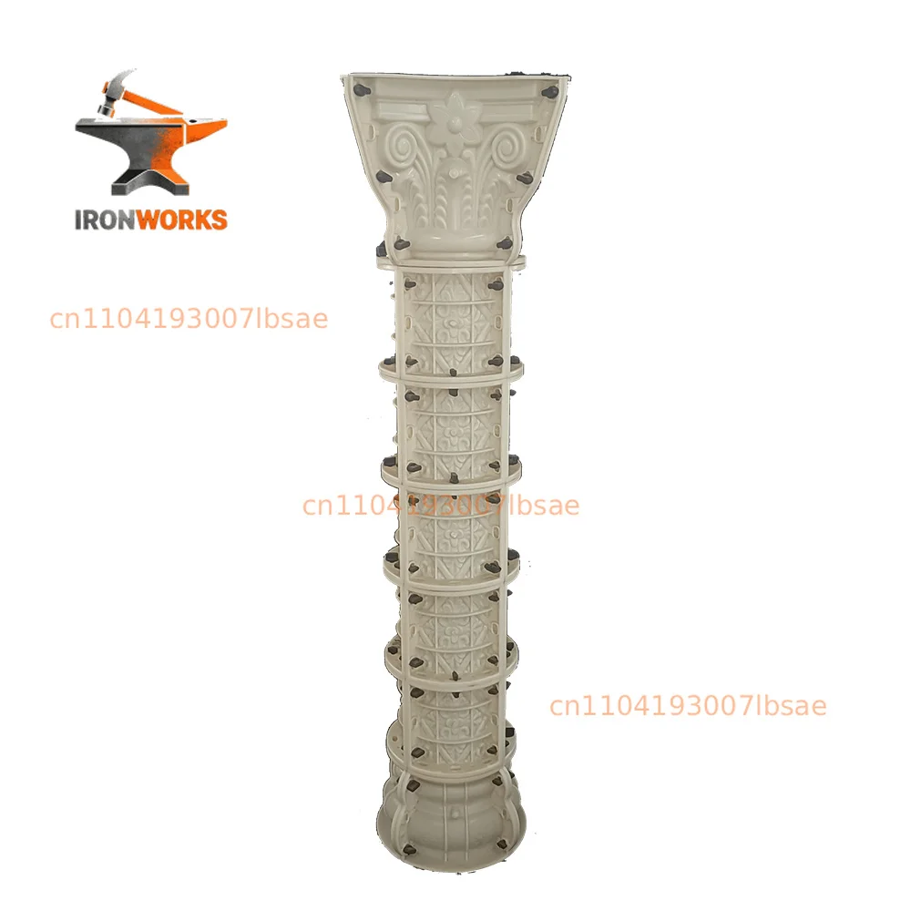 Roman Column Mold 20cm 115cm, Polyurethane Foam Molds for Concrete Plaster, Detailed Carving Decor, Garden Pillar Casting