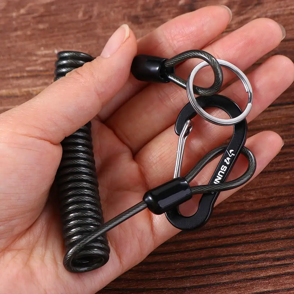 

Coil Safety Rope Key Cord Twisted Retention Rope Fishing Lanyard Wire Spring Rope Fishing Missed Rope Fishing Coiled Lanyard