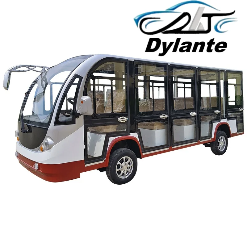 8 11 14 Seater Tourist Vehicle Electric Sightseeing Car 72V Electric Shuttle Bus For High-End Real Estate Sales Centers For Sale