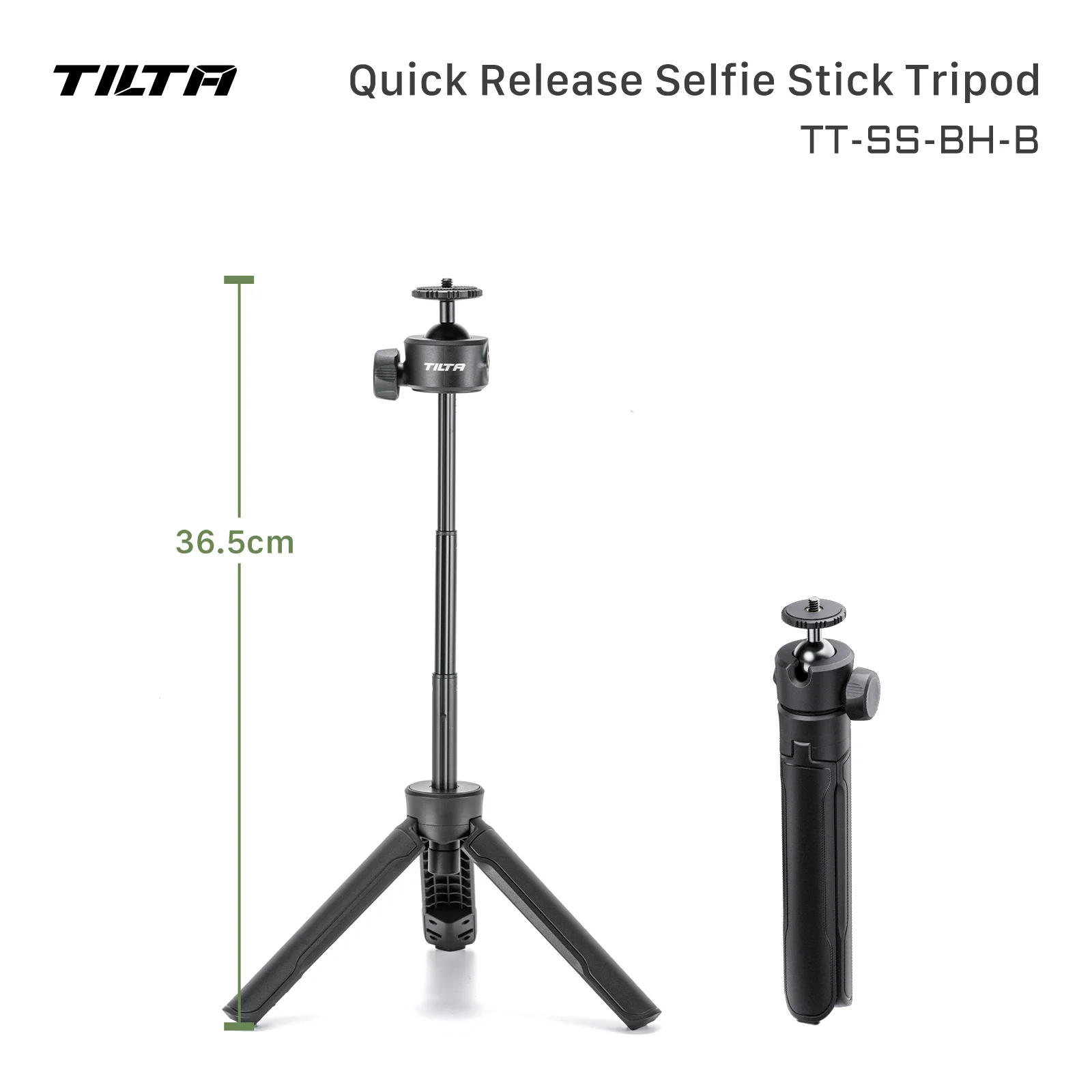 TILTA Schnellverschluss-Selfie-Stick-Stativ, Mini-Automatik-Handystativ, aufklappbarer Bodenständer für Outdoor-Reisen und Vlogs TT-SS-BH-B – Detail 15