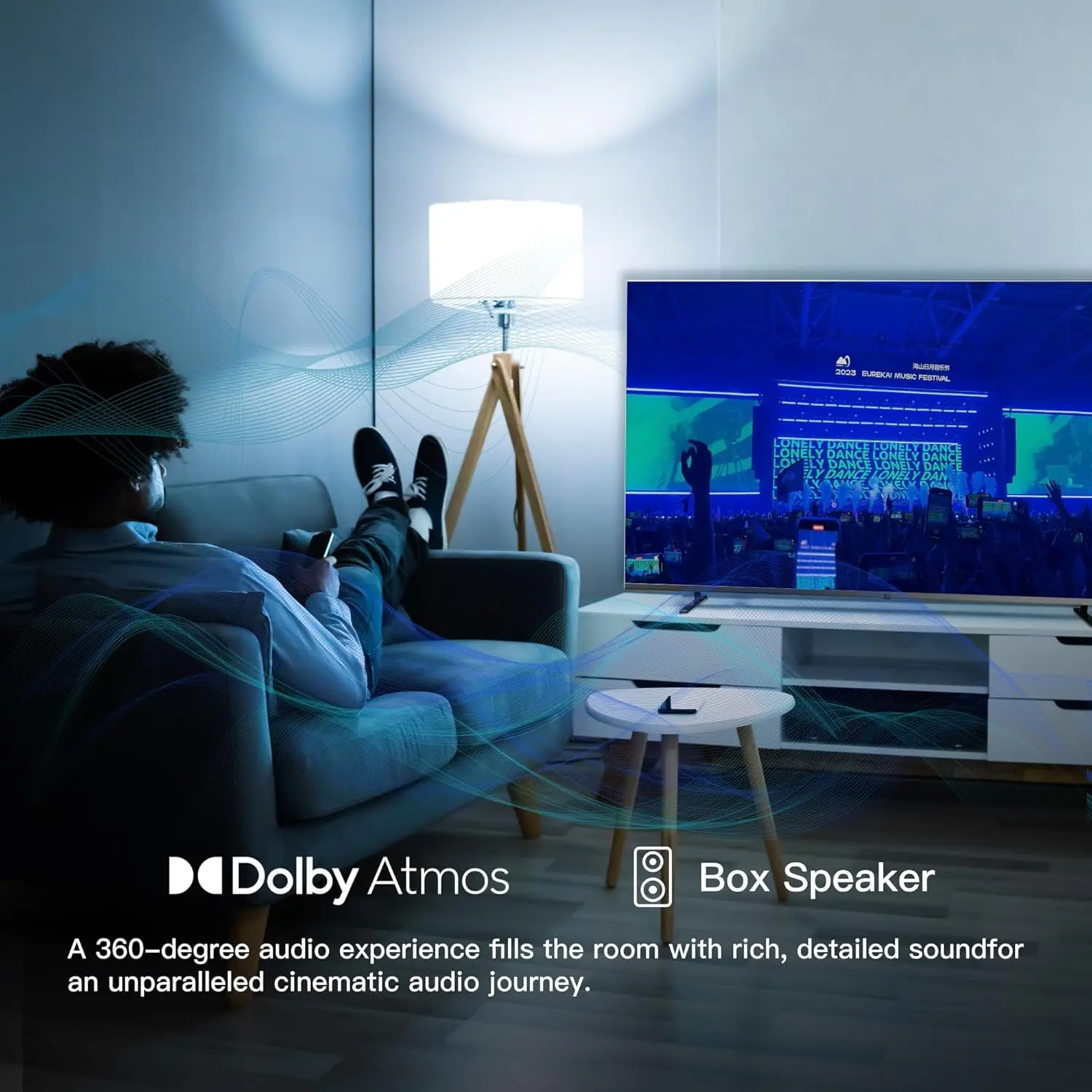 สมาร์ททีวีขนาด 55 นิ้ว Google TV 4K UHD พร้อม Google Play และ Google Cast ในตัว, HDR 10, Dolby Vision Dolby Atmos, MEMC, Voice Remot