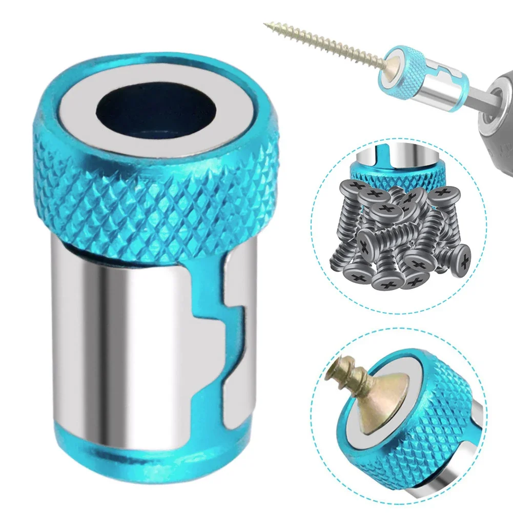 Universal Magnetic Ring 1/4” Metal Screwdriver Bit Magnetic Ring For 6.35mm Shank Anti-Corrosion Drill Bit Magnet Powerful Ring