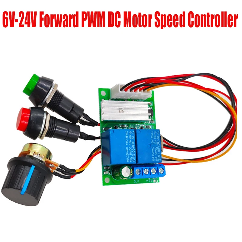 

6V-24V Forward PWM DC Motor Speed Controller and Reverse Switch Electric Push Rod Motor Controller 3A