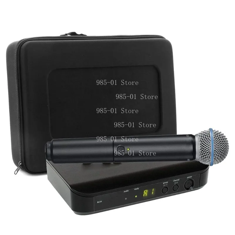 UHF Dual Wireless Microphone Set, BLX4 BLX24 Receiver System, Universal Dynamic Mic for Party Speech Live Show