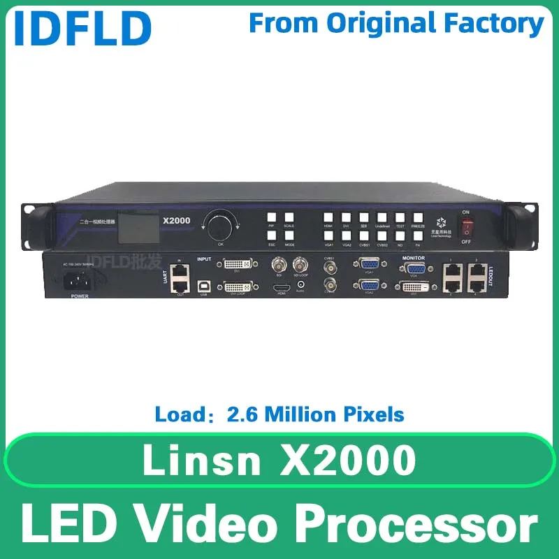 

Linsn X2000 Полноцветный светодиодный экран Видеопроцессор HUB75 Контроллер цифровых знаков RGB Вход HDMI VGA DVI