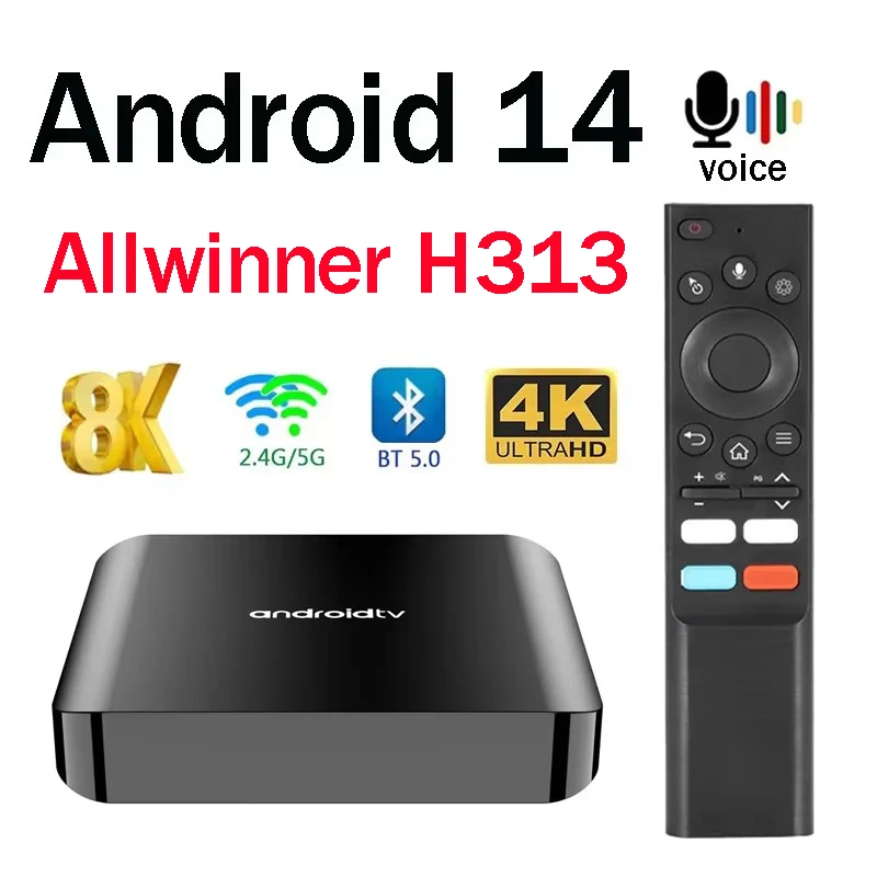 TV98 ATV Plus TV-Box Android 14 HD 4K 8K Allwinner Quad Core WiFi 4G 5G BT5.0 Streaming Smart Media Player IPTV
