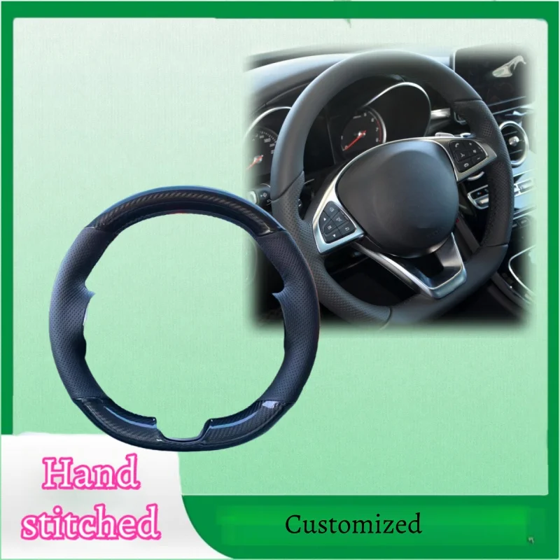 

Hand-stitched Carbon Fiber Genuine Leather Steering Wheel Cover For Mercedes Benz W176 W246 W205 C117 218 X218 C253 W213 X253 W1