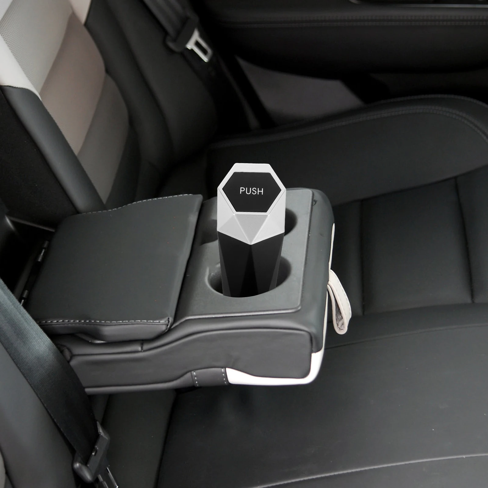 

Car Trash Can Large Capacity Odorless Lid Keeps Air Fresh Plastic Container Mini Bin for Car Home Office Use Vehicle Garbage Can