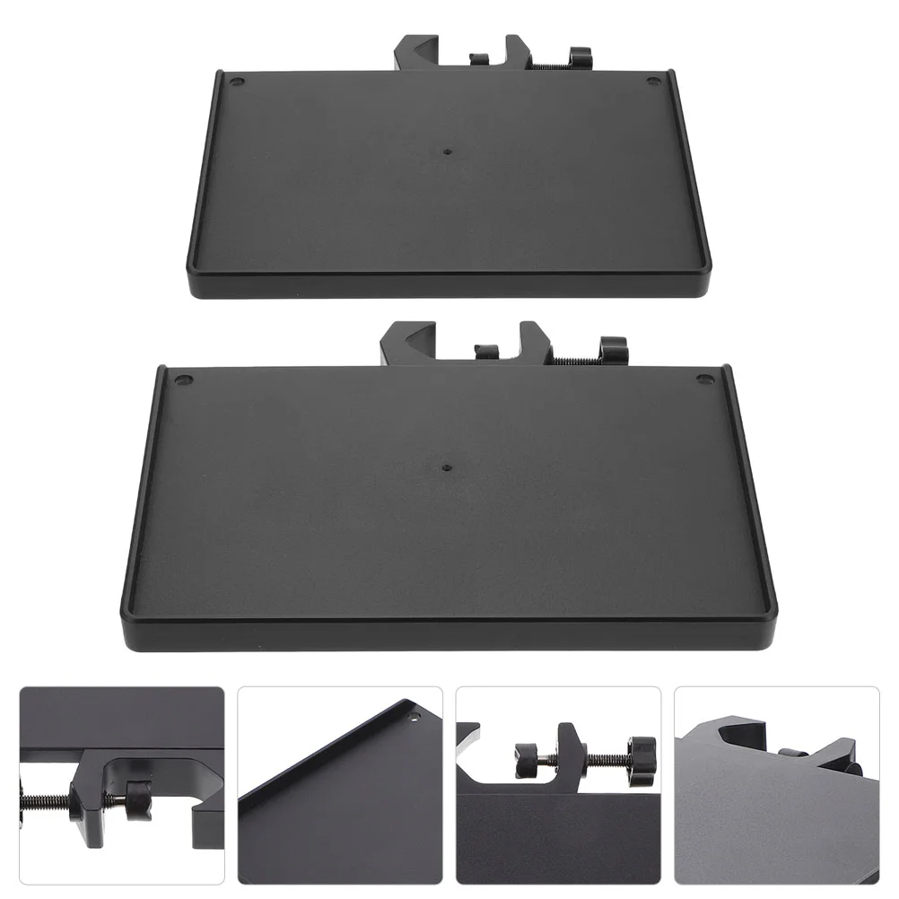 2 Pcs Microphone Tray Sound Broadcast Rack Cellphone Stand Bracket Brackets Holder Clip-on for Trays