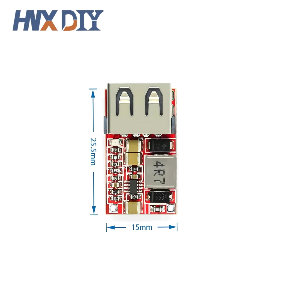 5/10 Uds 6V-20V 20V 12V a 5V módulo reductor USB convertidor de DC-DC cargador de teléfono fuente de alimentación de coche eficiencia 97,5% módulo