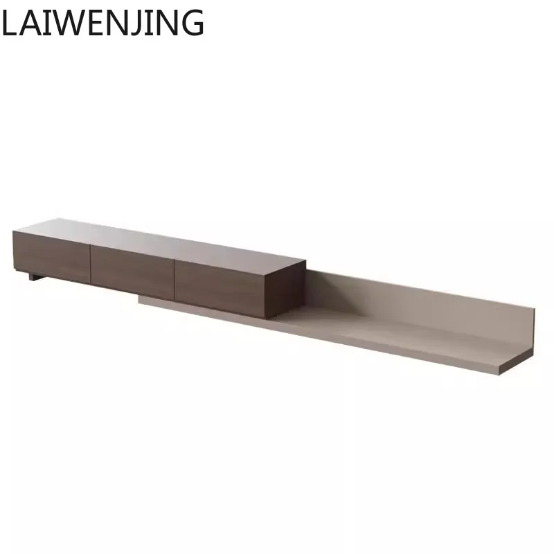 MJY medieval solid wood telescopic TV cabinet coffee table combination floor TV cabinet