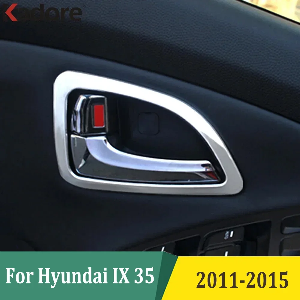 For Hyundai IX 35 IX35 2011 2012 2013 2014 2015 ABS Matte Interior Door Handle Bowl Protecting Cover Doors Armrest Trim