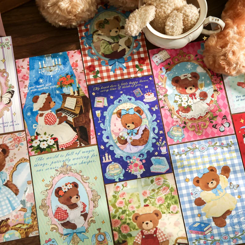 30 ورقة نمط اللوحة الزيتية بطاقات شكر قابلة للطي رسالة نعمة هدية بطاقات بريدية فنية للهدايا مناسبات مختلفة #1