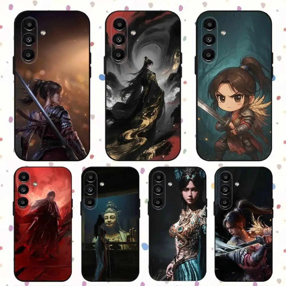 

Wuchang Fallen Feathers Phone Case For Samsung S24,S21,S22,S23,S30,Ultra,S20,Plus,Fe,Lite,Note,10,9,5G Black Soft Cover