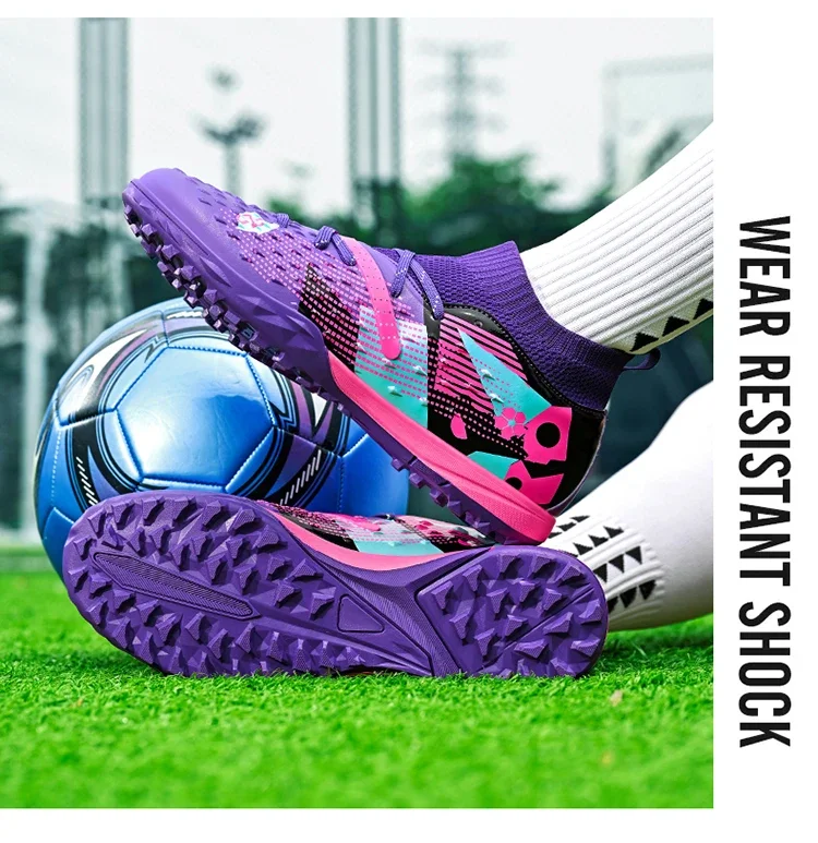 Neue Männer Fußball Schuhe Hochwertige Outdoor Hohe Knöchel Ultraleicht Indoor Fußball Stiefel Nicht-Slip Sport Schuhe Futsal Nicht-Slip – Detail 25