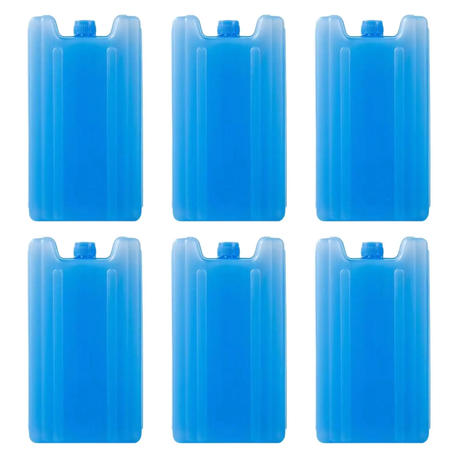 6Pcs Ice Blocks Reusable Rectangular Ice Packs for Beach Travel Camping