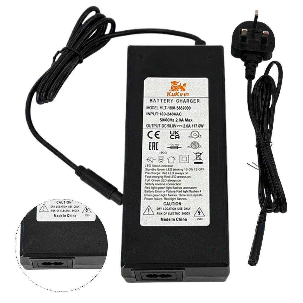 

58.8V 2A Battery Charger Power Supply Adapter for Kukirin G3 Pro Electric Scooter