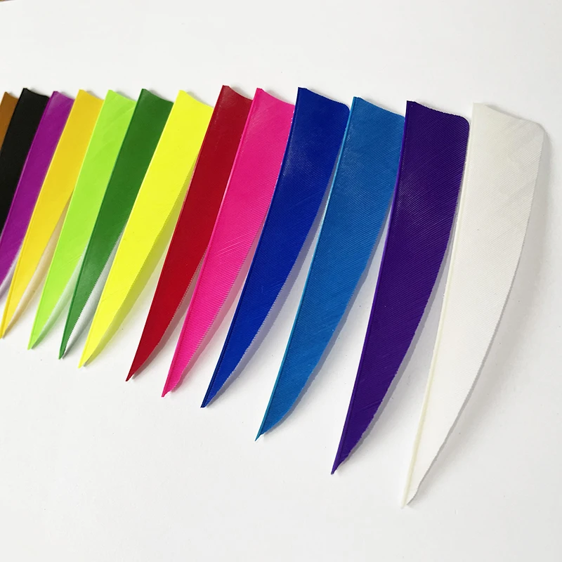50 Pcs 4 Zoll Carbon Pfeil Federn Befiederung RW Schild Cut Türkei Federn Fletches Bogenschießen Bogen Jagd Zubehör – Detail 4