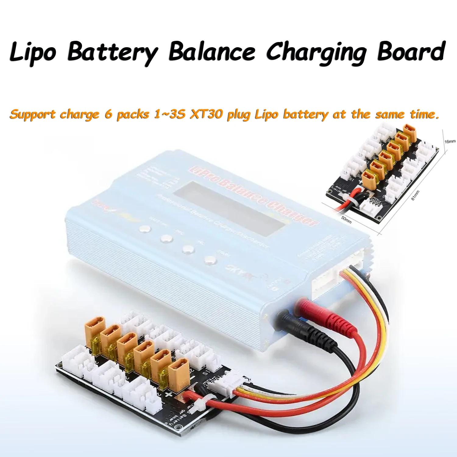 RC Lipo Batterie Parallel Lade Board 6 Ports XT30 Stecker 1-3S 20A Balance Ladegerät für Multi RC Racing Drone IMAX B6 RC Auto