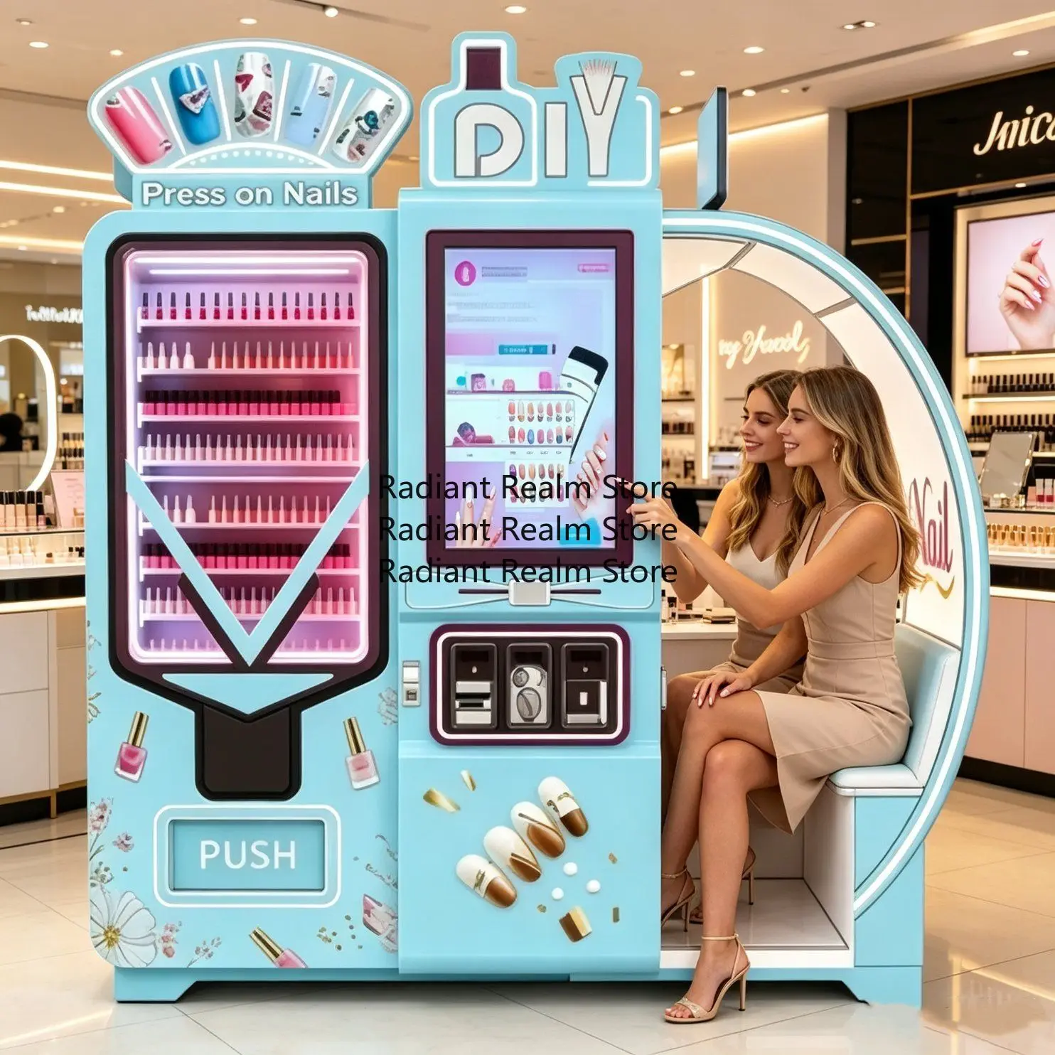 Automatic Finger Nail Printer Vending Machine with Nail Art Printing Function Digital Nail Art Printer Vending Machine for Sale