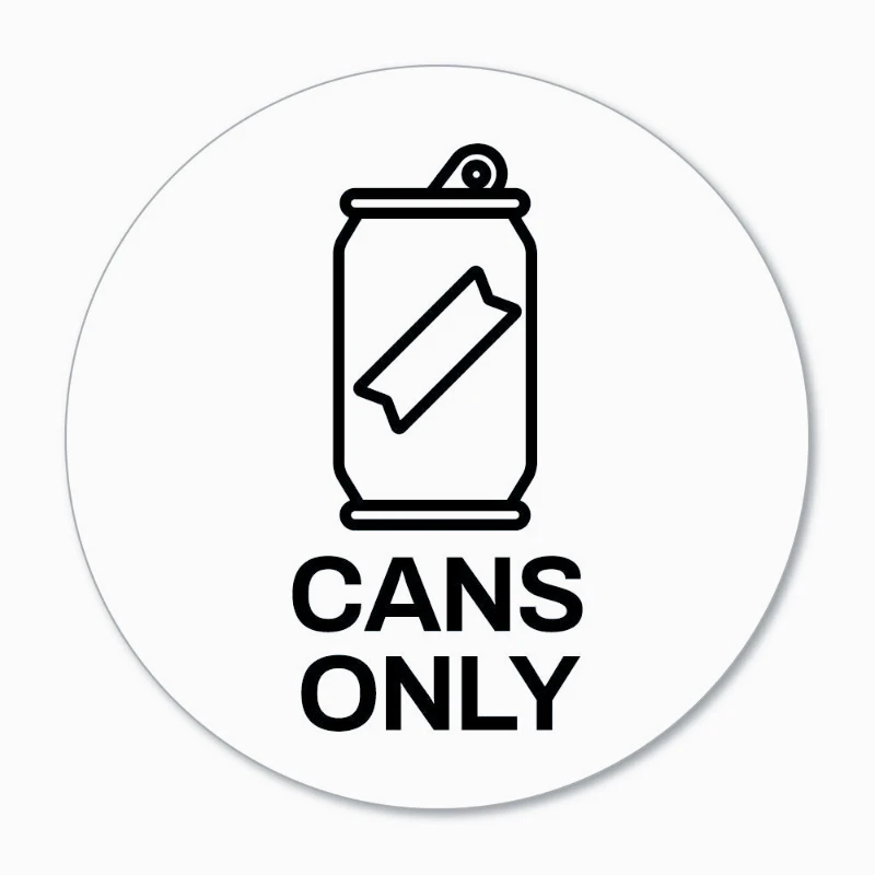 

Car decoration stickers Cans Only Recycle Sticker Decal Window Sign Graphic Bin Car Safety 20CM PVCKK