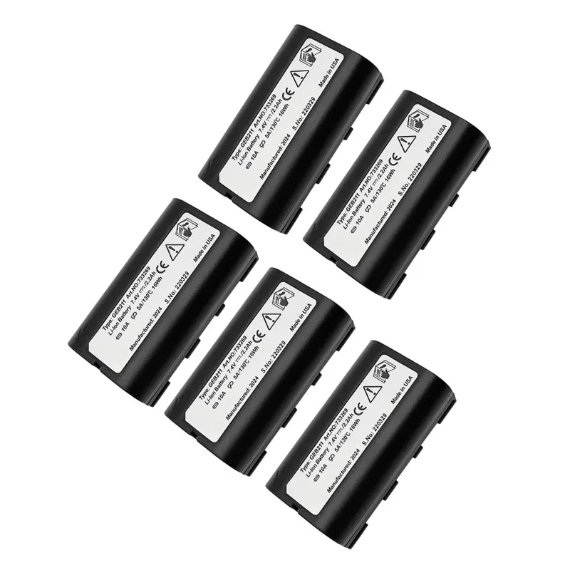 

5pcs GEB211 Battery for Leica Total Stations 7.4V 2200mAh For For Leica GEB211 RX900 & RX1200 Series Controllers