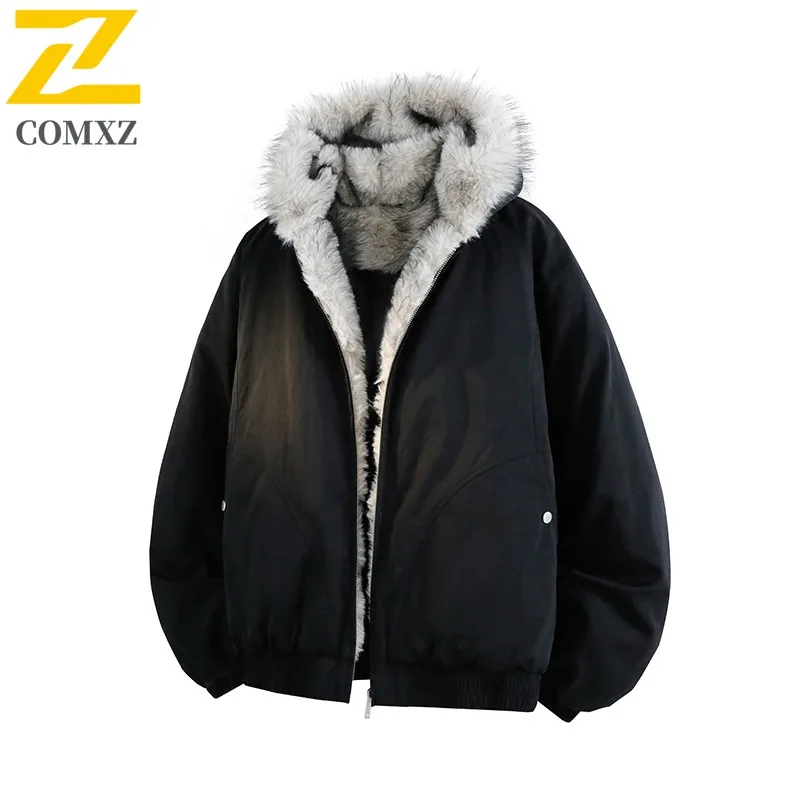 COMXZ سترة الخبز خفيفة الوزن دافئة الحد الأدنى الكورية نمط العمل مبطن سترة 2025 السفر موضة كلاسيكية الرجال جواكت شتوية