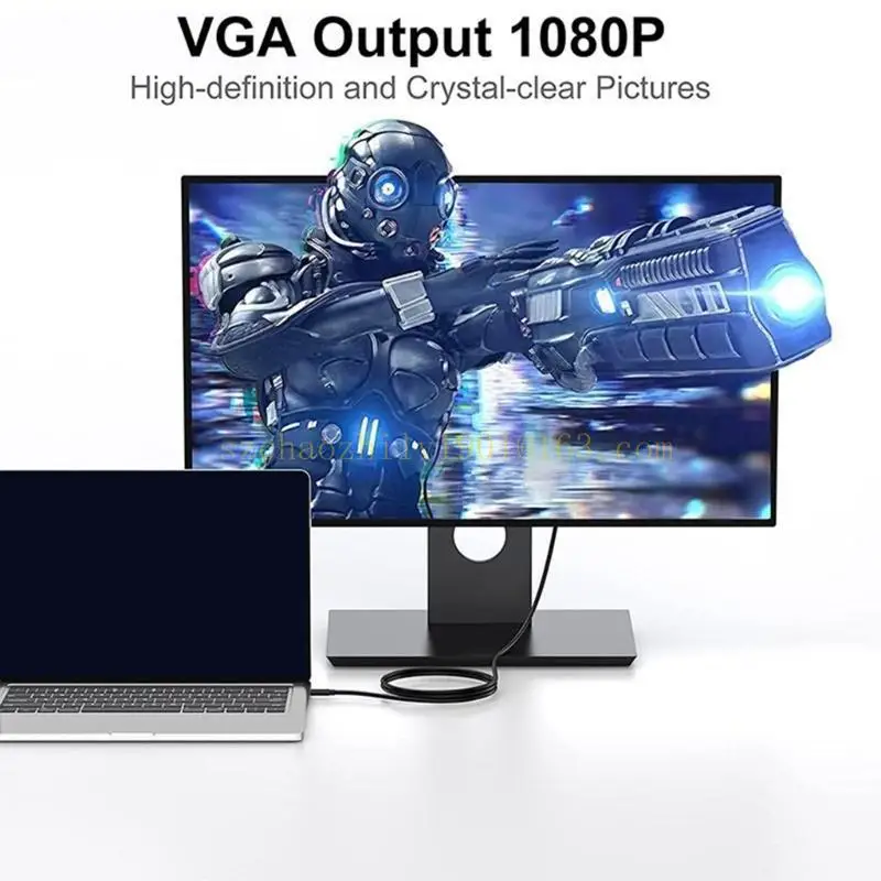 

62KA 31inch USB C to VGA Cable High Definition Video Adapter for Monitors Projectors VGA Displays,for Effortless Video Extension