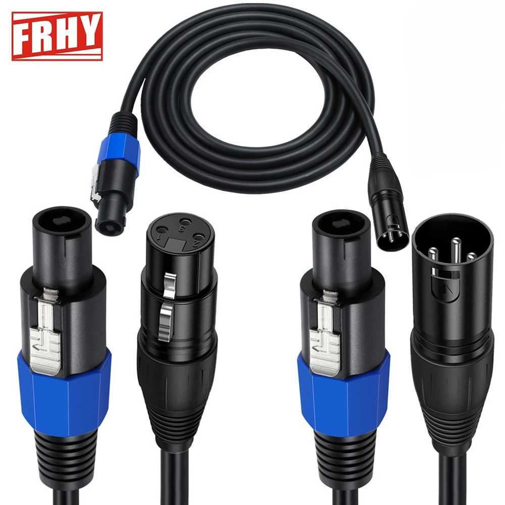 1PCS Speakon to XLR Cable Male to XLR Female 3 Pin Pro DJ PA Stage Mic Audio Jack Extension Cord for Professional Live Sound