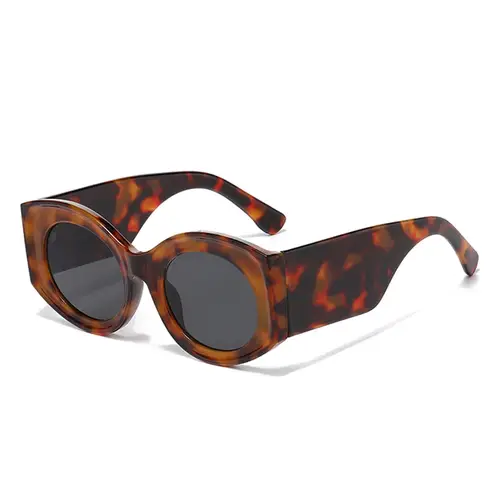 JNPCXI Fashion Oversized Oval Women Sunglasses Retro Jelly Color Orange Leopard Shades UV400 Men Gradient Sun Glasses - Image 8