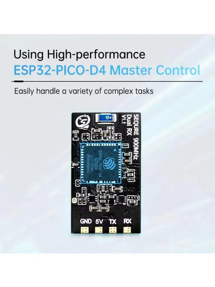 

Sequre Elrs 915 МГц/868 МГц Dual Rx True Diversity Двойной антенный приемник Fpv Гоночный дрон с фиксированным крылом Малый размер на большие расстояния