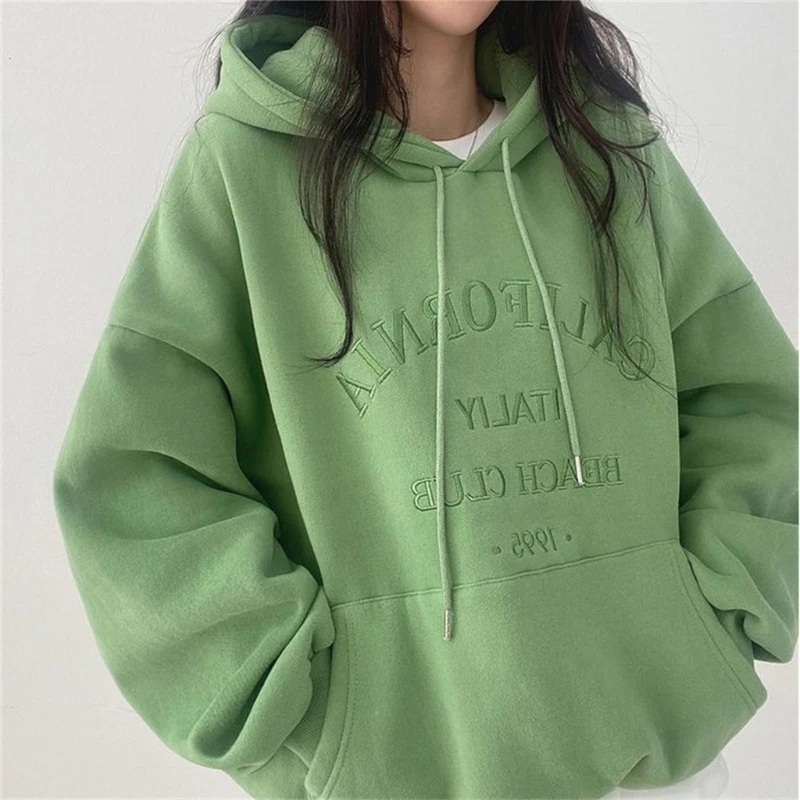 Women Drawstring Pullover Hoodies Teen Girls Casual Loose Long Sleeve Sweatshirt with Pocket Lightweight Autumn Outfits Clothes