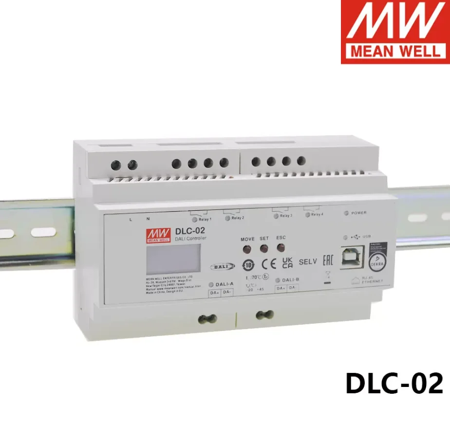 DLC-02-KN DLC-02 Taiwan MEAN WELL Power Supply DALI Digital Lighting Controller / -KN KNX to DALI-2 gateway