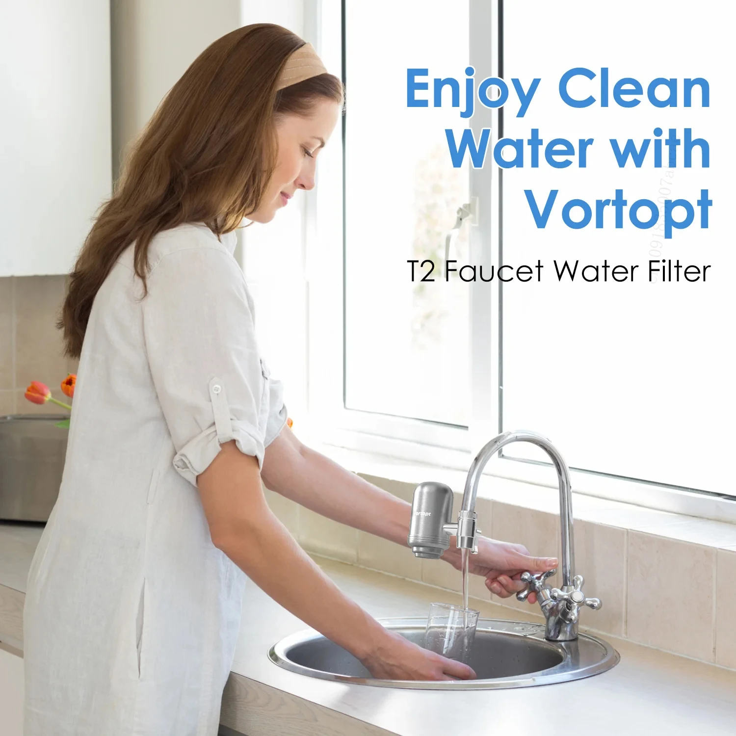 نظام تنقية فلتر مياه الصنبور من الفولاذ المقاوم للصدأ من HOMFISH، معتمد من NSF يقلل من الرصاص والكلور والطعم السيئ للمطبخ