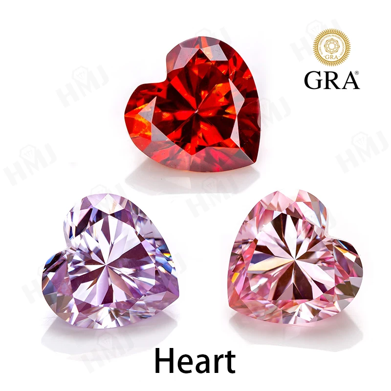 

Выращенный в лаборатории муассанит с покрытием различных форм с сертификацией GRA, сильный огненный цвет, высокое качество, кольцо «сделай сам», ожерелье, серьги