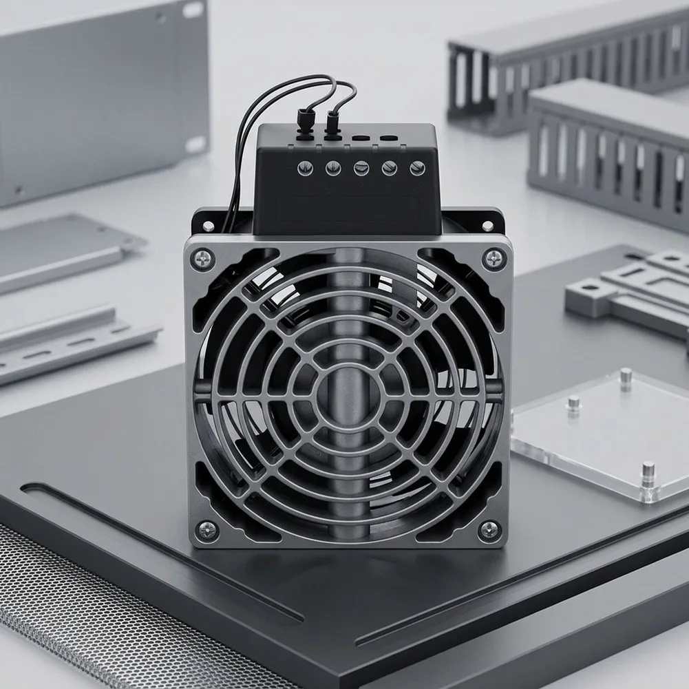 HVL031 Fan-Integrated Cabinet Heater with Temperature Regulation Aluminum Body IP20 Protection 100W 150W 200W 300W 400W