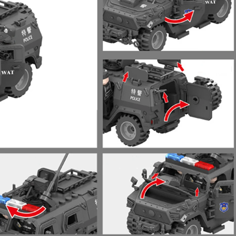 NEW Militarys Brave  Camouflage Commando Blacks Wranglers Car Off Roader Building Blocks Classic Model Sets Bricks Kids Kits