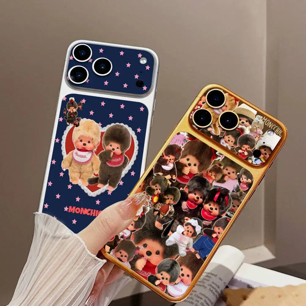 Cute M-Monchhichi For IPhone 17 Pro 17 Pro Max Back Skin Sticker Protective Decal Wrap