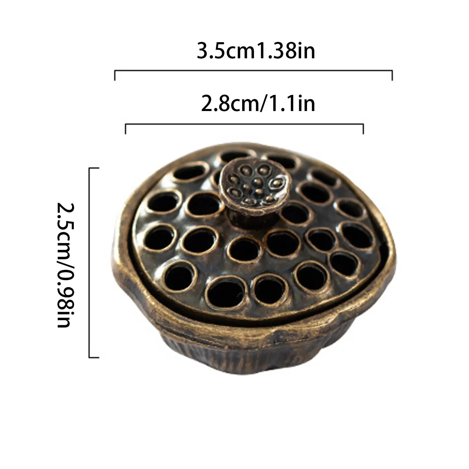 1 pçs suporte de cone de incenso de lótus mini asiático zen decoração lótus oco queimador de incenso para escritório em casa meditação presente
